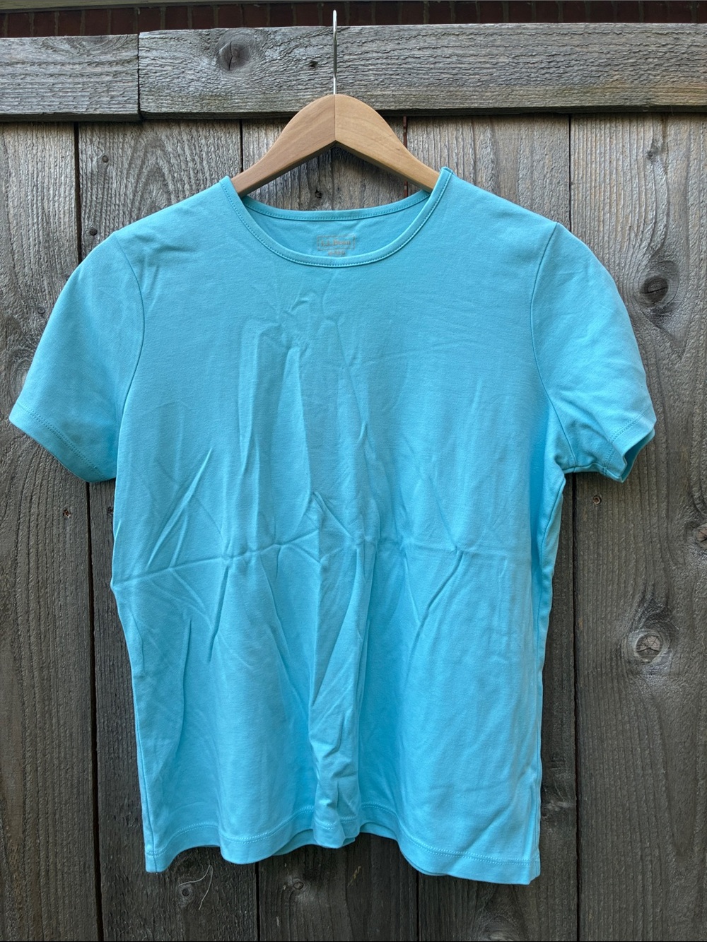 L.L. Bean Short Sleeve Crew T‑Shirt in Aqua